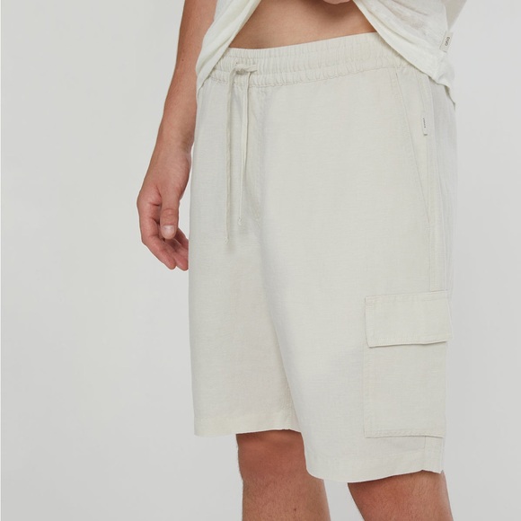 NEW ONIA Air Linen Pull-on Cargo Short Stone Men’s Medium 6516